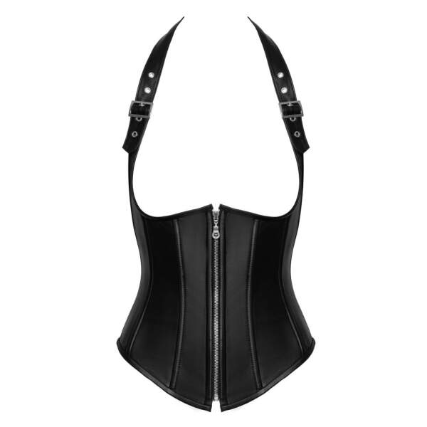 Zado - Fetish Line - Open Cup - Corset -  Echt Leer - Zwart - Afbeelding 6