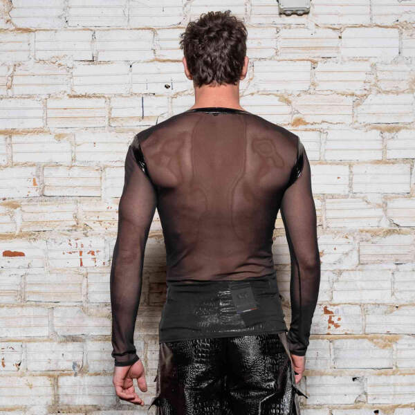 Patrice Catanzaro - Ali Tee Shirt - Lak Accenten - Gaas - Zwart - Afbeelding 2