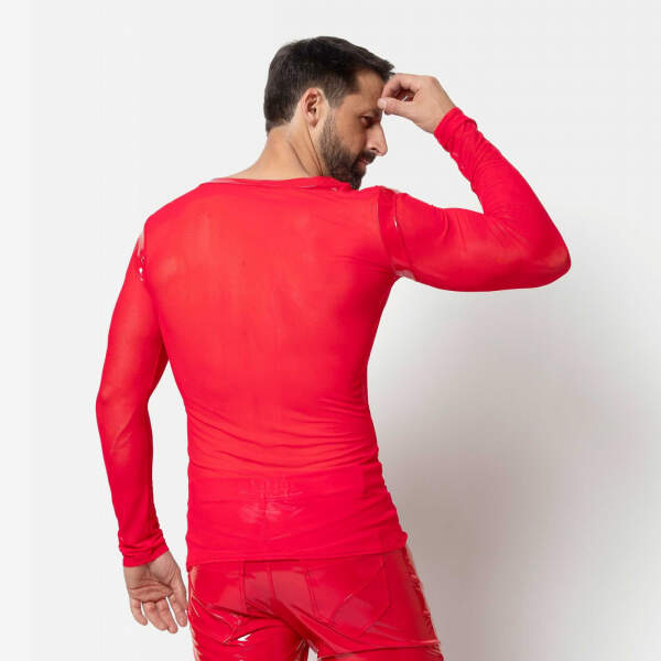 Patrice Catanzaro - Ali Tee Shirt - Lak Accenten - Gaas - Rood - Afbeelding 2
