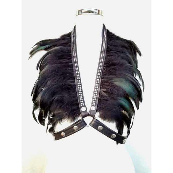 Collar Lopia 10 Zwart met Strass- Benno von Stein - Afbeelding 3