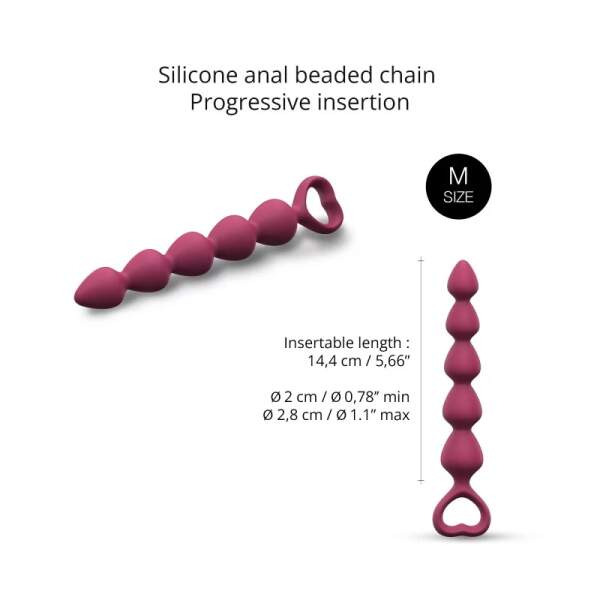 Love to Love - Bing Bang - Anal Beads - Maat M - Siliconen - Rood - Afbeelding 3