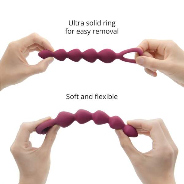 Love to Love - Bing Bang - Anal Beads - Maat M - Siliconen - Rood - Afbeelding 2