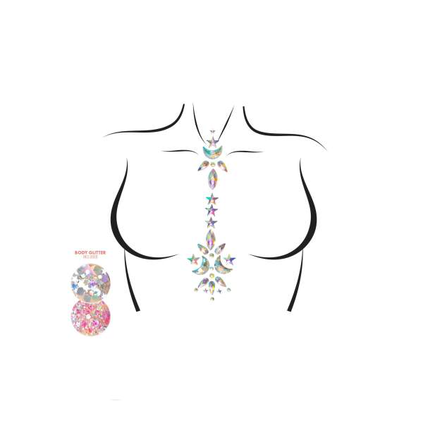 Leg Avenue - Body Jewel Cascade - Strass - Losse Glitters - Plak Juweel