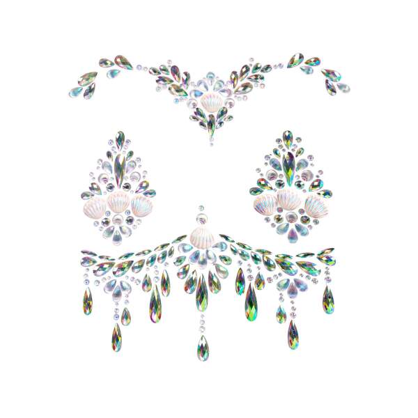 Leg Avenue - Body Jewel Siren - Strass - Plak Juweel - Reusable - Afbeelding 3