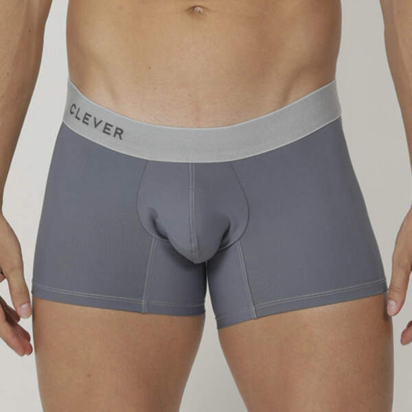 Clever Moda - Core Boxershort - Zacht Microvezel - Brede Band - Grijs