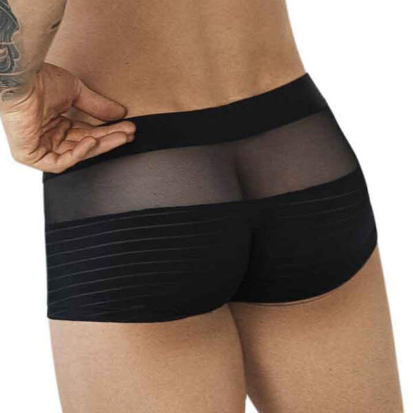 Clever Moda - Eden Latin Boxer - Zacht Microvezel - Transparant - Gaas - Zwart - Afbeelding 2