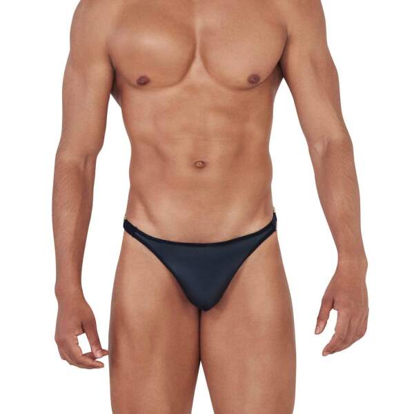 Clever Moda - Misty Stripper String - Gouden Gesp - Wetlook - Zwart - Afbeelding 3