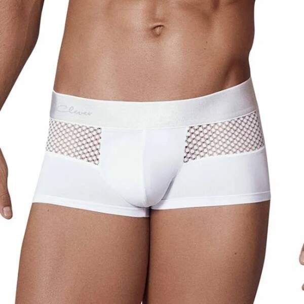 Clever Moda - Urge Boxershort - Kant - Brede Band - Wit