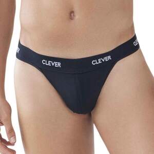 Clever Moda - Venture Thong - Mannenstring - Brede Band - Zwart Maat S