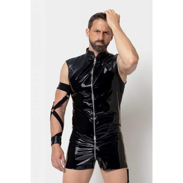 Patrice Catanzaro - Anders Combishort - Lak - PU-leer - Zwart - Afbeelding 6