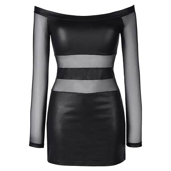 Axami - Jurk Artemis - Wetlook - Gaas - Zwart - Afbeelding 4