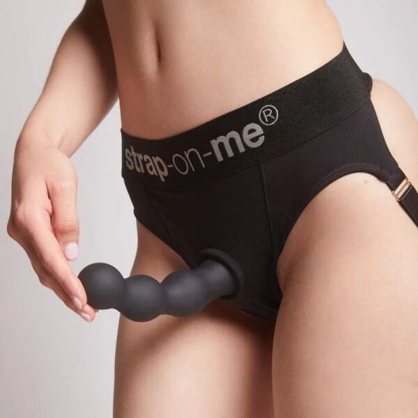 Strap-On-Me - Dildo Plug Balls - Siliconen - Zwart - Afbeelding 2