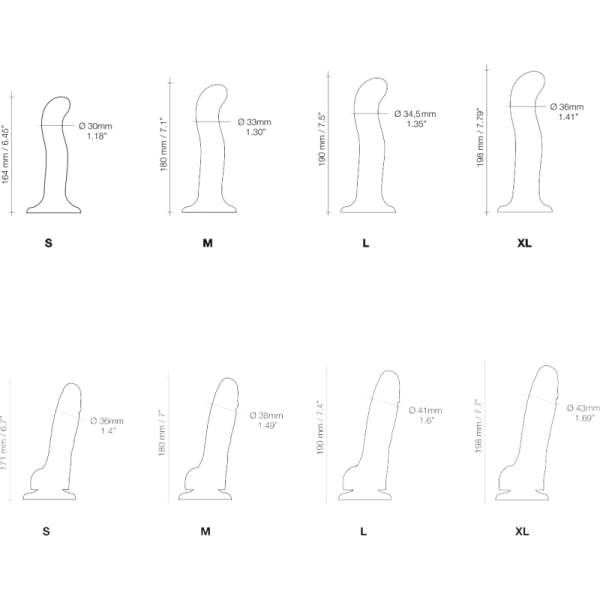 Strap-On-Me - P&G Spot Dildo - Prostaat - G-Spot - Siliconen - Zwart - Afbeelding 6