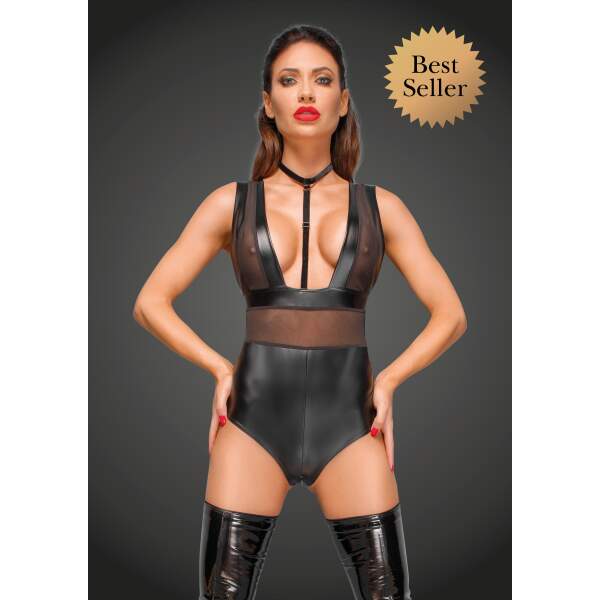 Noir Handmade Wetlook Body met Choker