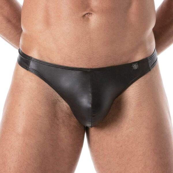TOF PARIS - Fetish String - Swim String  - Wetlook - Zwart - Afbeelding 3