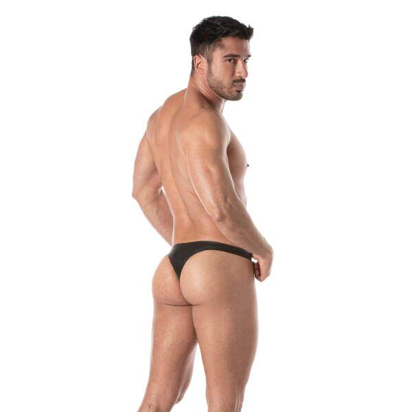 TOF PARIS - Fetish String - Swim String  - Wetlook - Zwart - Afbeelding 4