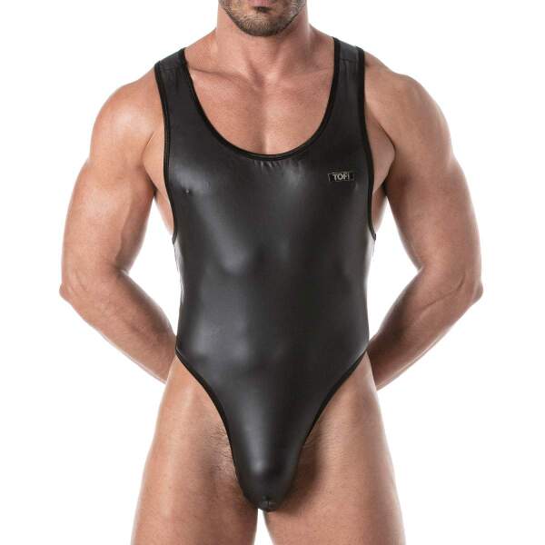 TOF PARIS - Fetish Body - Stringbody - Wetlook - Zwart - Afbeelding 2