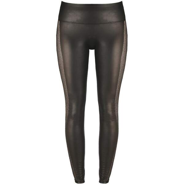 Axami - Legging - Kanten Zijkanten - Glitters - Wetlook - Zwart - Afbeelding 3