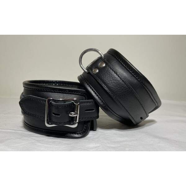 Boeienset - Pols - Enkel - Collar - Leer - Zwart - Afbeelding 2