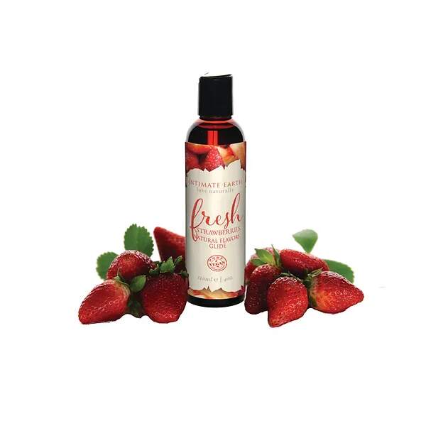 Intimate Earth - Fresh Strawberries - Glijmiddel - Aardbei - Waterbasis - Afbeelding 2