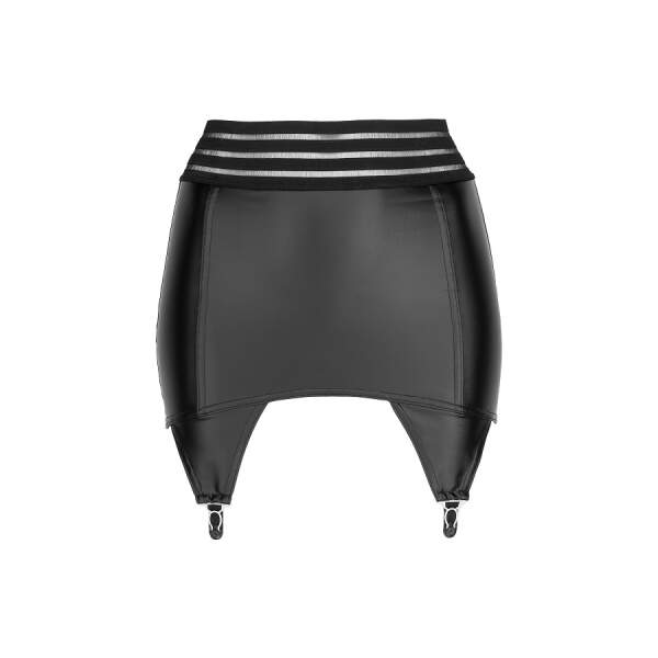 Noir Handmade Wetlook Jarretelles Gordel - Afbeelding 4