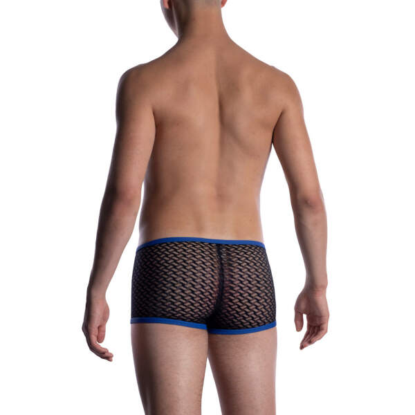 Manstore - M2053 Push Up Bungee Pants - Italiaans Kant - Gaas - Black/Blue - Afbeelding 2