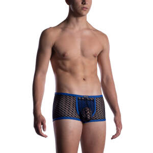 Manstore - M2053 Push Up Bungee Pants - Italiaans Kant - Gaas - Black/Blue