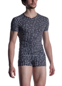 Manstore M800 V-Neck Tee White/Black