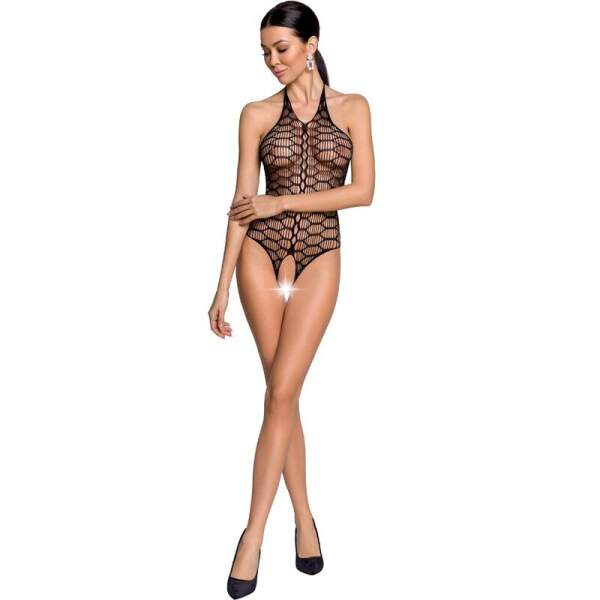 Passion - Body BS087 - Visnet - Open Kruis - Zwart