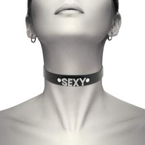 Coquette - Choker - Sexy - Strass - Kunstleer - Zwart