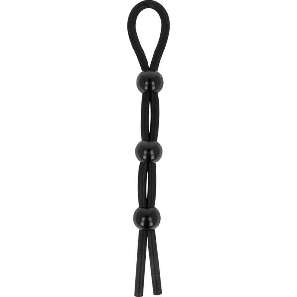 Ohmama - Verstelbare Cock and Testicles Ring 2 - Zwart - Afbeelding 2