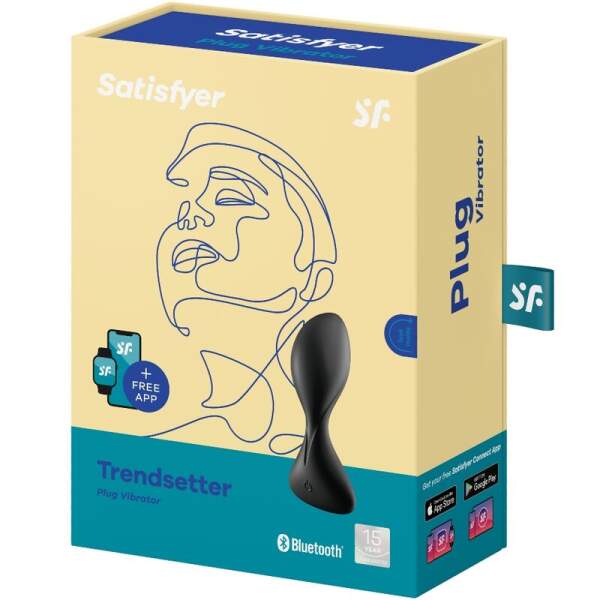 Satisfyer - Trendsetter - Vibrerende Butt Plug - App Controlled - Siliconen - Zwart - Afbeelding 2