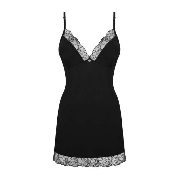 Obsessive - Bella Rou - Babydoll - Criss Cross Straps - String - Zwart - Afbeelding 5
