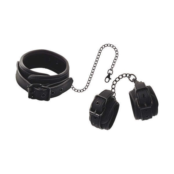 Kunstleren Collar met Handboeien - Fetish Submissive