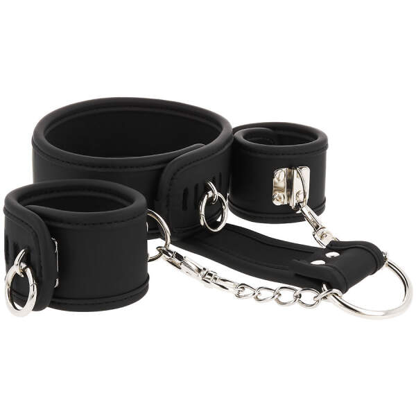 Kunstleren luxe Collar met Handboeien - Fetish Submissive - Afbeelding 3