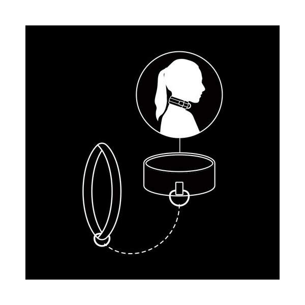 Collar met Riem - Fetish Submissive - Afbeelding 2