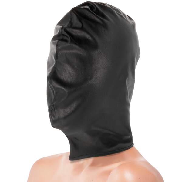 Darkness - Hoofd Masker - Gesloten - Vetersluiting - PU-Leer - Zwart