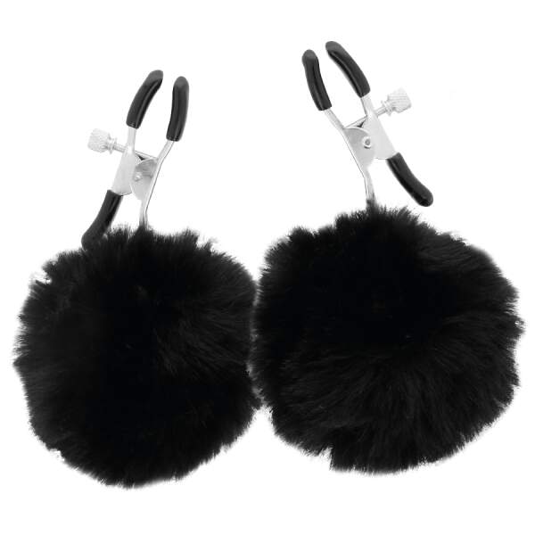 Darkness - Tepelklemmen - Pompom - Zwart