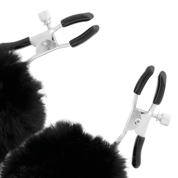 Darkness - Tepelklemmen - Pompom - Zwart - Afbeelding 2