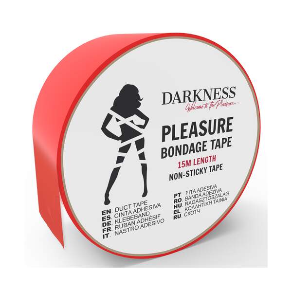 Non-Sticky Bondage Tape Red 15M - Darkness