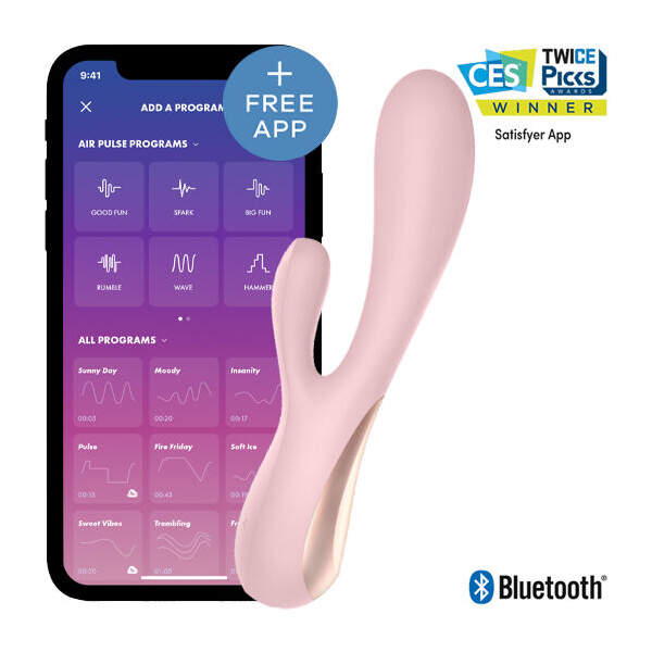 Satisfyer - Mono Flex Pink - Rabbit Vibrator - met App - Roze