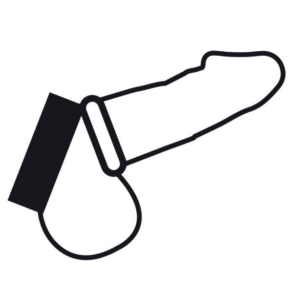 Darkness - Cock Harnass - 1 Ring - PU-Leer - Zwart - Afbeelding 3