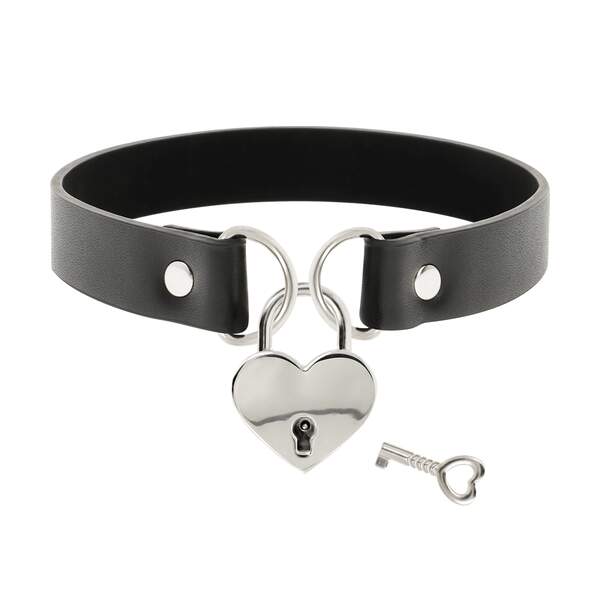 Choker Coquette met Hart met Slotje - Afbeelding 2