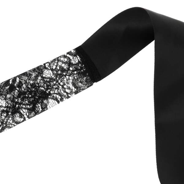 Coquette - Kanten Masker - Smal - Zwart - Afbeelding 4