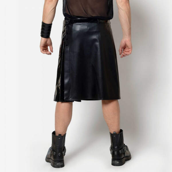 Patrice Catanzaro - Ingvald Kilt - Rok - PU-leer - Lak - Zwart - Afbeelding 5