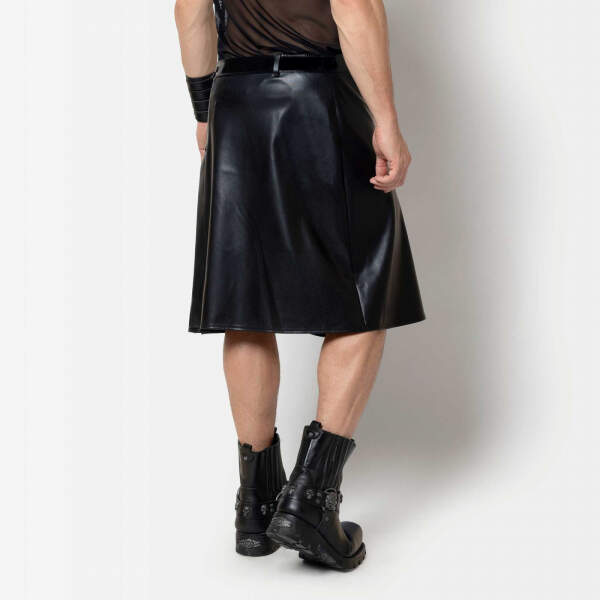 Patrice Catanzaro - Ingvald Kilt - Rok - PU-leer - Lak - Zwart - Afbeelding 2