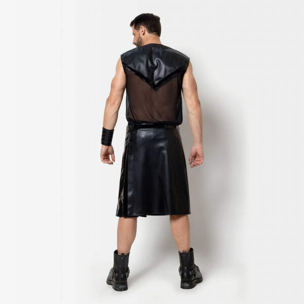 Patrice Catanzaro - Ingvald Kilt - Rok - PU-leer - Lak - Zwart - Afbeelding 4