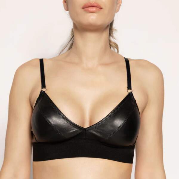 Patrice Catanzaro - Jade - Brassiere - PU-leer - Zwart