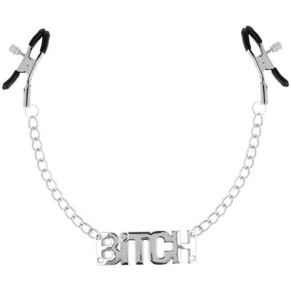 Verstelbare Tepelklemmen BITCH - Ketting - Metaal