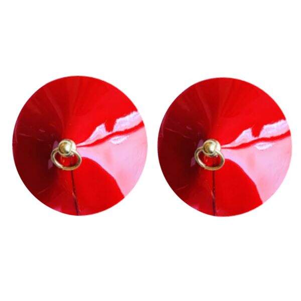 Kinky Diva - Tepelplakkers - Herbruikbaar - Gouden Ringetje - Lak - Rood - Afbeelding 3
